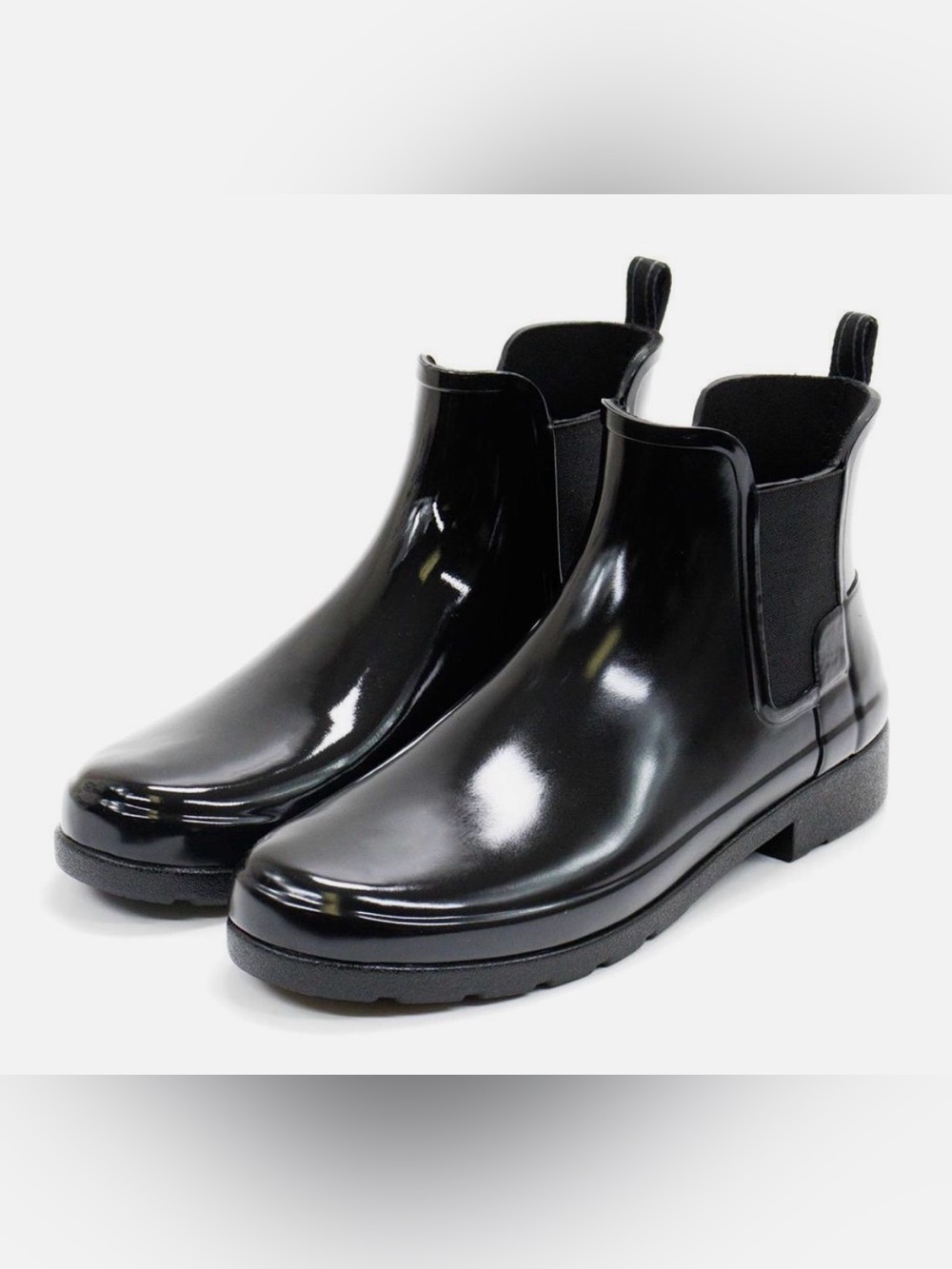 HUNTER Women's Original Refined Gloss  Chelsea Waterproof Rain Boots